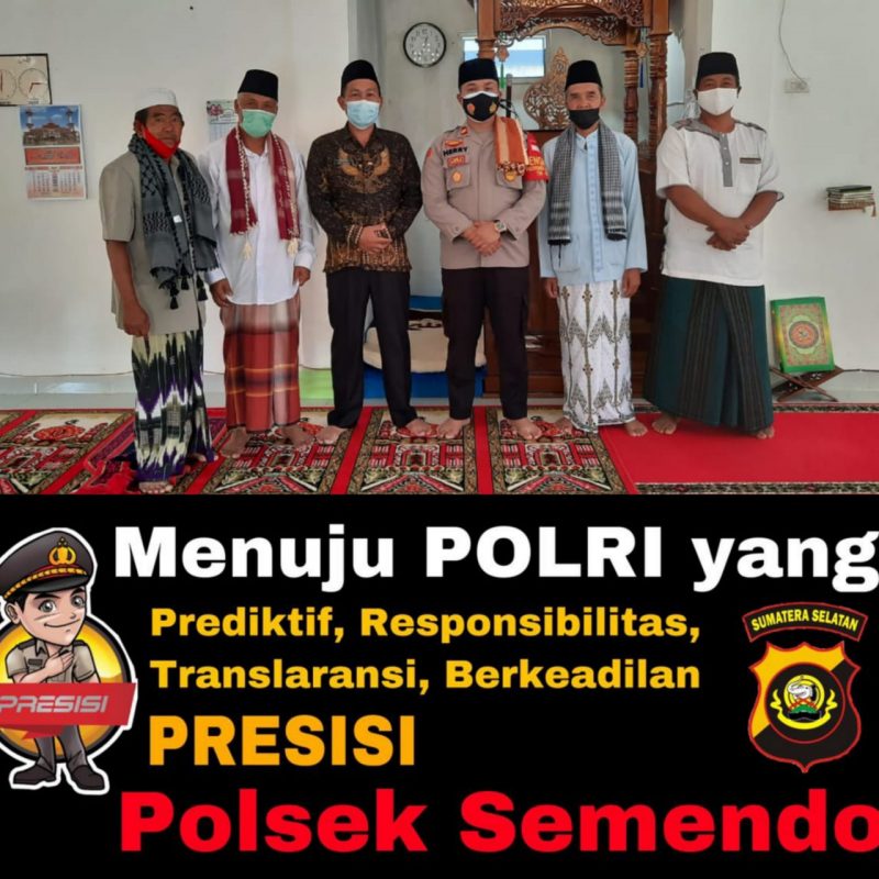 Kapolsek Semendo lakukan Giat Jumling di desa penindaian kecamatan Semendo darat laut kabupaten muara enim lokasi Masjid Al mutaqim penindaian.