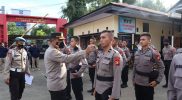 Usai Apel Pagi, Kapolres Takalar Cek Sikap Tampang Personel 