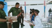 Koramil 06/Cakung Salurkan Bantuan Alat Tulis Sekolah Dari TNI AD dan Yayasan Benih Baik Untuk Anak Yatim