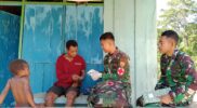 Demi Kesehatan Warga, Satgas Yonif 143/TWEJ Lakukan Pengobatan Keliling di Pedalaman Papua