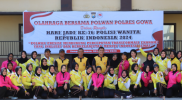 Polwan Polres Gowa Gelar Olahraga Bersama Sambut HUT ke-76 Polwan