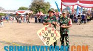 Beri Semangat Peserta Festival Layang-layang, Koramil 404-01/ Gelumbang Sambangi Wisata Alam Pinang Banjar