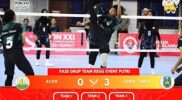 PON ACEH-SUMUT XXI 2024 ; Tim Sepak Takraw Putri Aceh Kalah Telak Dari Jawa Timur