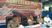 Satreskrim Polrestabes Makassar Ungkap Kasus Curanmor, Kapolda Sulsel dan Kapolrestabes Makassar Pimpin Konferensi Pers