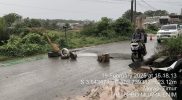 BREAKING NEWS  : Jalan Amblas di Muara Lawai BPBD Lakukan Observasi Kaji Cepat Bencana