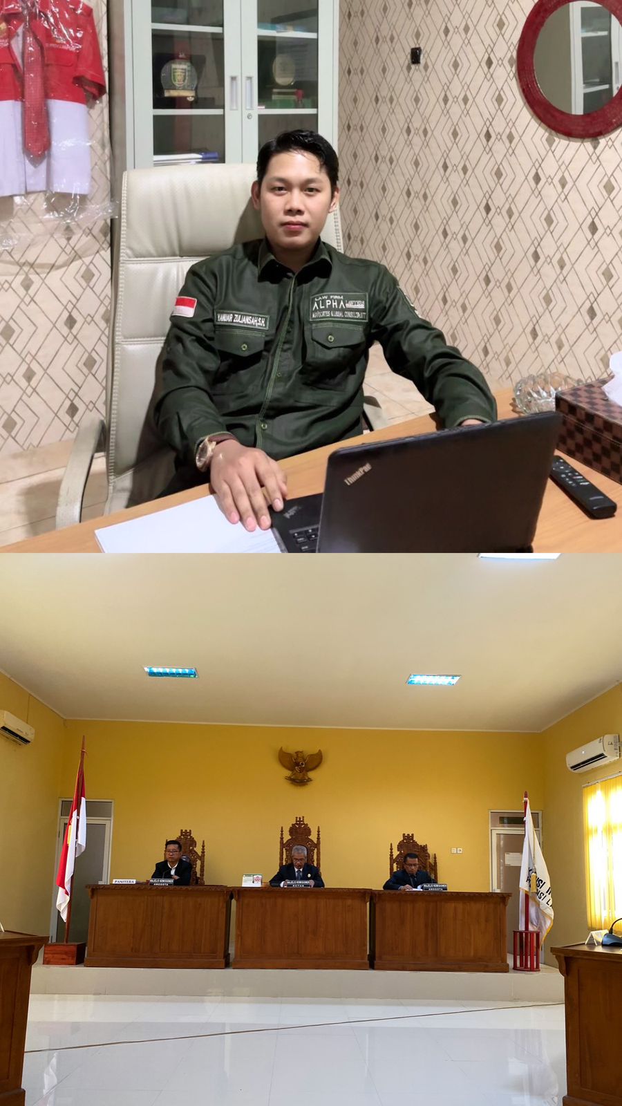 Dengan Hadirkan saksi fakta Andre dan pinur  DPD PWRI menang sidang Ajudikasi  Sengketa informasi publik melawan kades sababalau