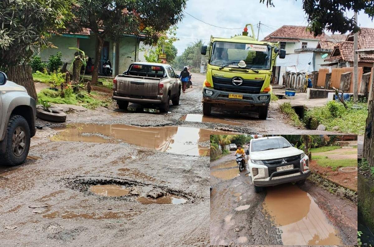 Jalan Rusak di Desa Raja Induk: Warga Minta Pemerintah dan Pertamina Adera Turun Tangan